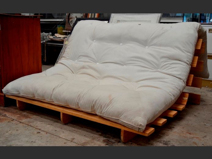 PINE FUTON WITH MATTRESS