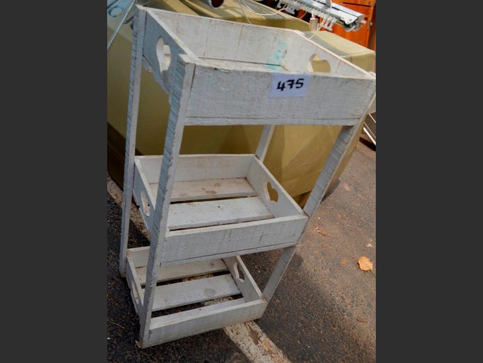 WOODEN 3-TIER PLANT STAND, 37 x 28 x 73cm