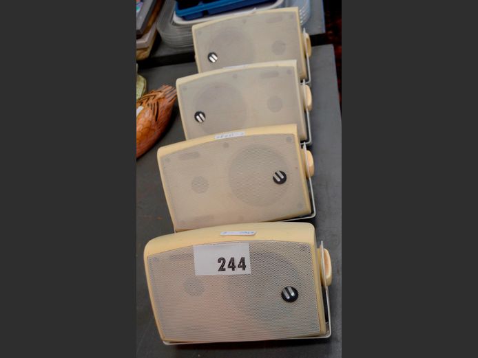 LOT OF 4: WALL MOUNT SPEAKERS [Untested]