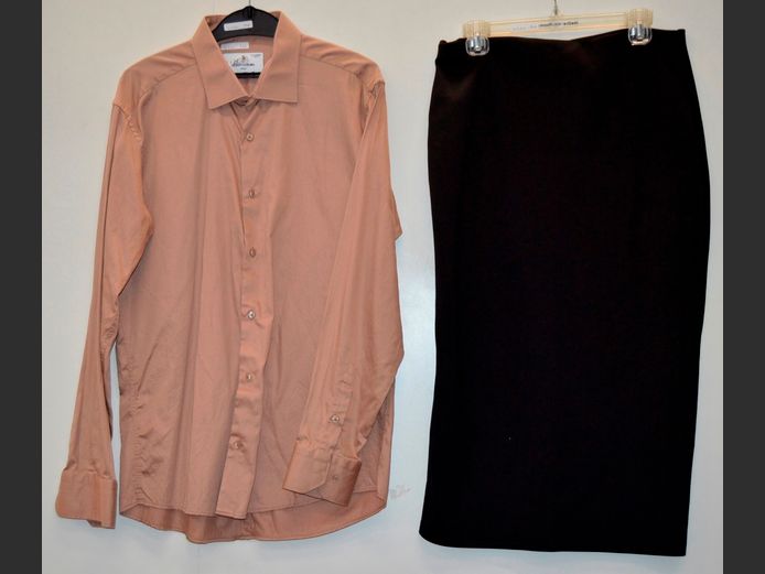 ALBERTO ROMA, ITALY, SHIRT [XL] & A FINNIGANS SKIRT [Size 40]