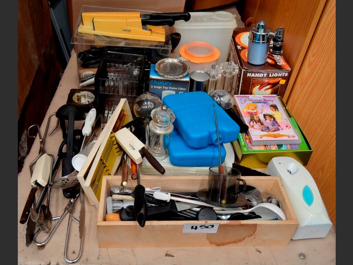 CUTLERY, KITCHEN UTENSILS, WATER FILTER, etc