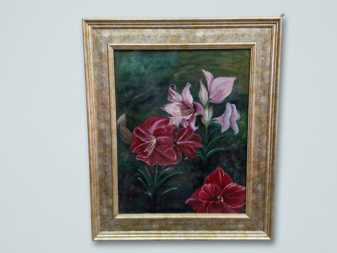 Christina Pool – Floral Still Life with Amaryllis and Lilies