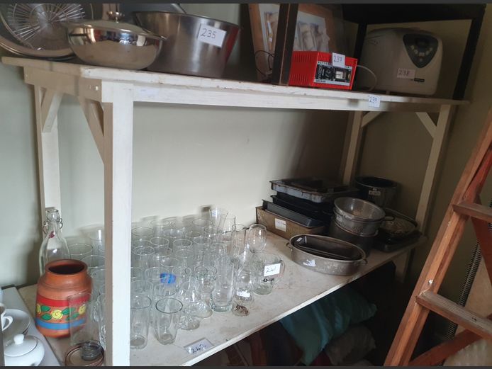 WHITE PAINTED WORK TABLE