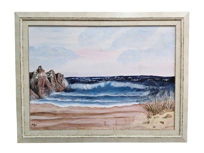 Original Coastal Seascape Oil Painting by Mia (2010)