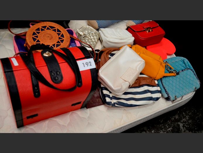 LEATHER TOUCH MAKE-UP CASE, CLUTCH BAGS, HANDBAGS, etc