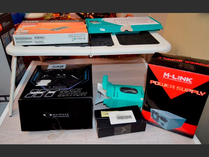 LOT: 2 x PC POWER SUPPLIES, LAPTOP COOLING STAND, etc [Untested]