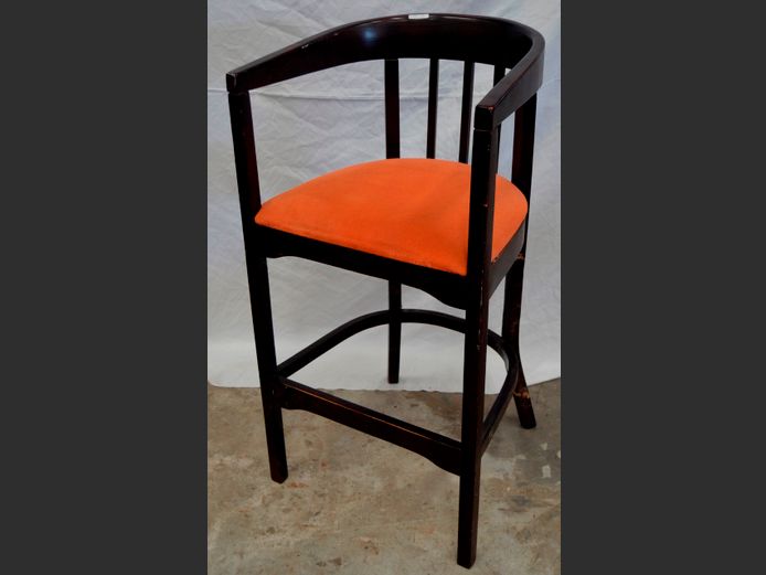 BENTWOOD MAHOGANY BAR CHAIR, 76cm High