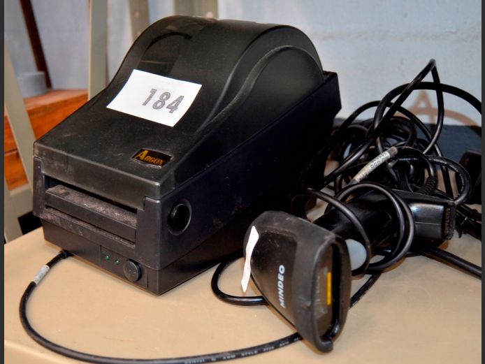 LOT: 2 x BARCODE SCANNERS & A THERMAL PRINTER [Switch on, Untested further]