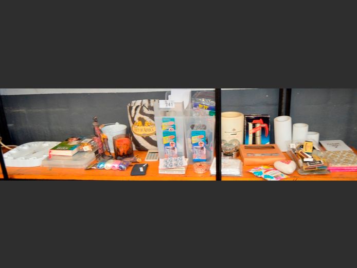 WALL CLOCK, GLASS CANDLE HOLDER, RIBBON, TEALIGHT CANDLES, etc [188,200]