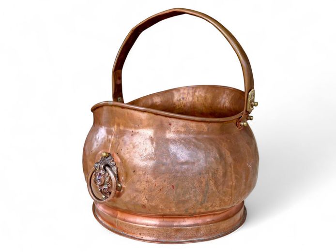 Antique Helmet Coal Scuttle