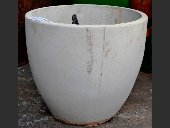 BEIGE CONCRETE PLANTER, 47cm Diameter x 43cm High