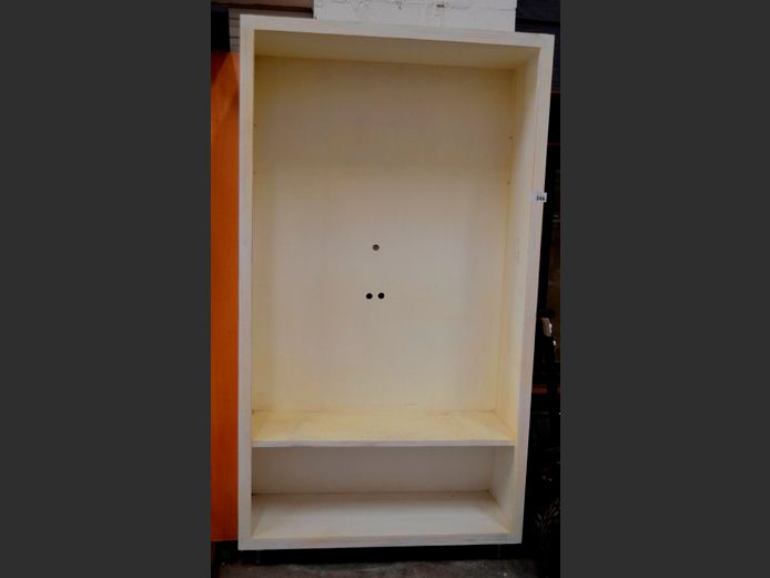 CREAM PAINTED SHELF, 120 x 47 x 220cm [Shelves needed]