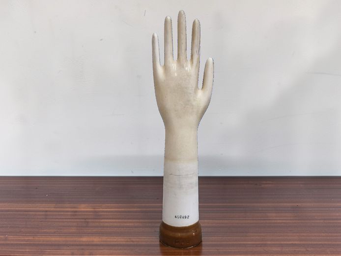 Vintage Ceramic Industrial Glove Mold - Marigold Leek (MDB)