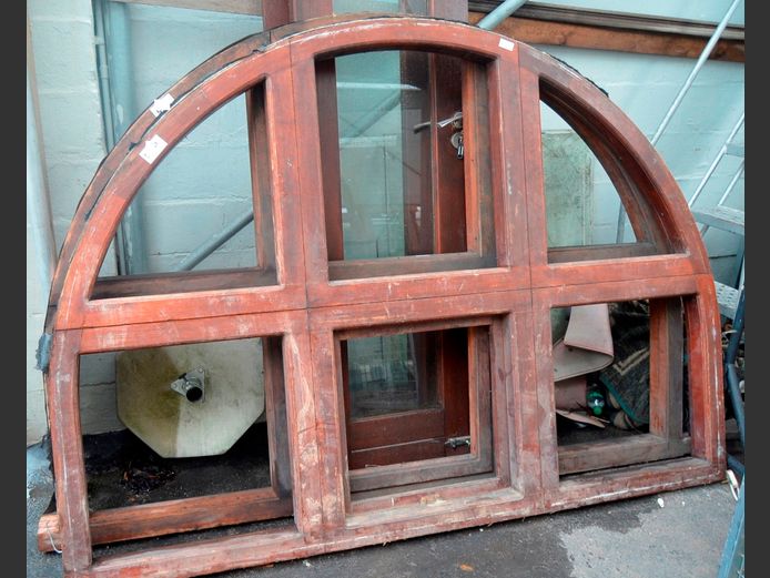 MERANTI ARCHED WINDOW FRAME, 210 x 150cm