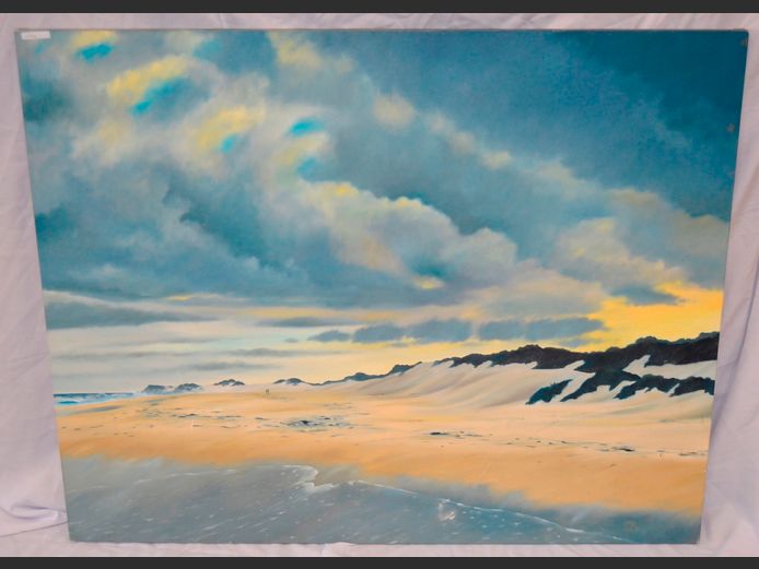 UNFRAMED OIL ON CANVAS "OCEAN SCENE", 120 x 95cm