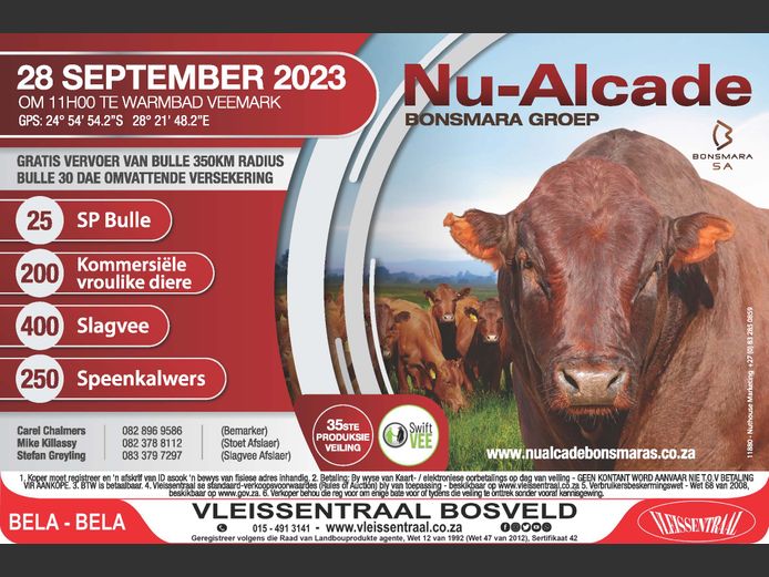 NU-ALCADE BONSMARA GROEP 35STE PRODUKSIEVEILING