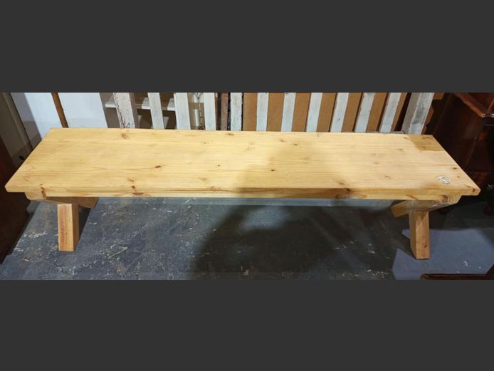 PINE 4-SEATER BENCH, 191 x 46 x 36cm