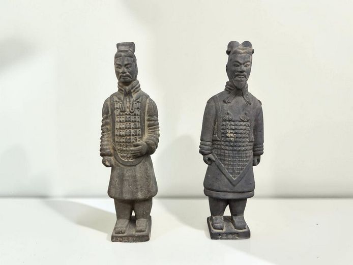 Chinese Terracotta Army Replica Figurines (Standing Officer and General)