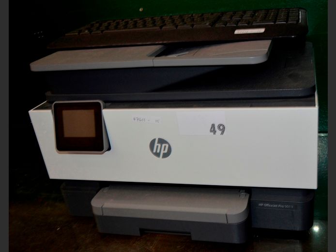 HP OFFICEJET PRO 9013 PRINTER WITH KEYBOARD [Switches on, untested further]]