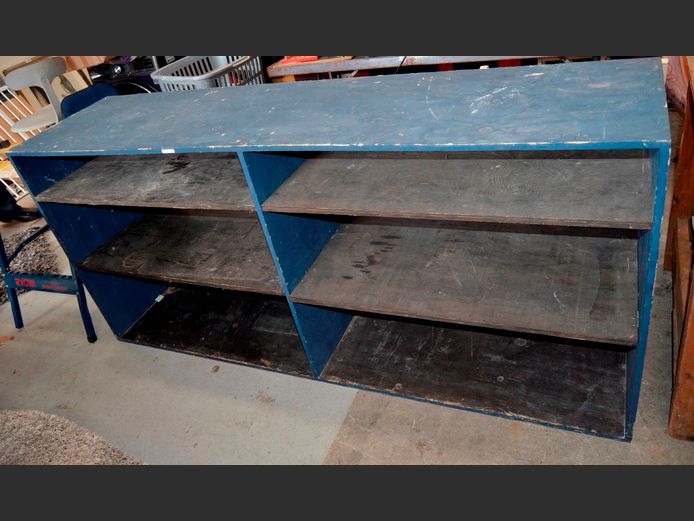 WOODEN 6-TIER WORKSHOP SHELF, 200 x 50 x 92cm