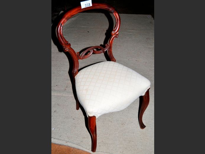 MAHOGANY BALLOON BACK CHAIR