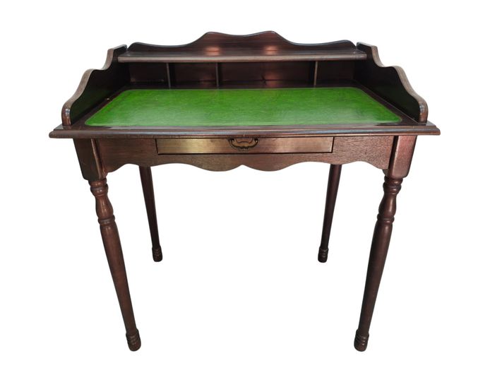 Vintage Edwardian-Style Leather-Insert Writing Desk