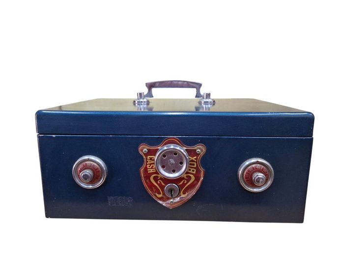 Mid-20th Century Steel Cash Box