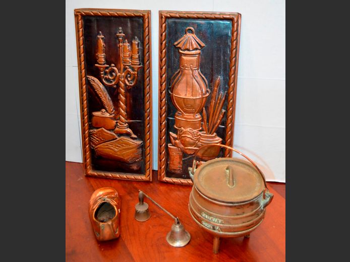 COPPER POTJIE POT, BEATEN COPPER WALL ART, etc