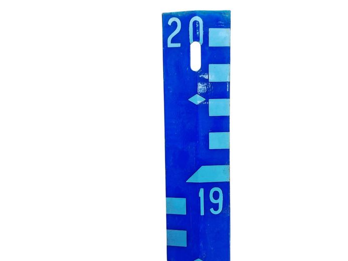 Vintage Enamel Water Survey Gauge