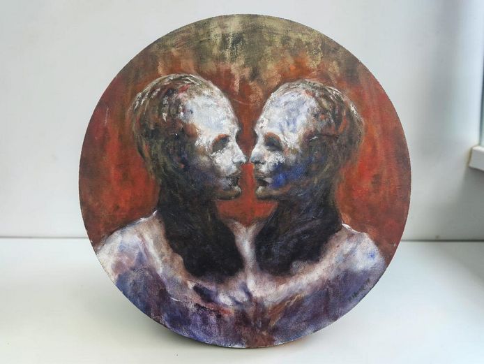 Pauline Hugo (SA Contemporary) "Unanimity" Circular Oil on Canvas (2019)