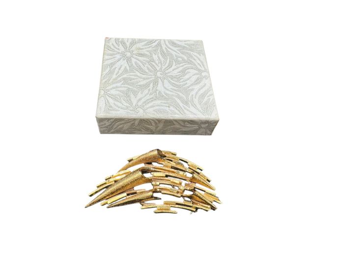 Vintage 22ct Gold-Plated Modernist Brooch in Original Presentation Box