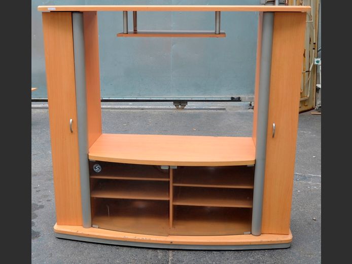 MAPLE FOIL ENTERTAINMENT UNIT, 150 x 55 x 143cm