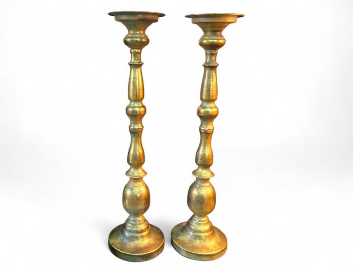 Vintage Style Tall Standing Pillar Candle Holders