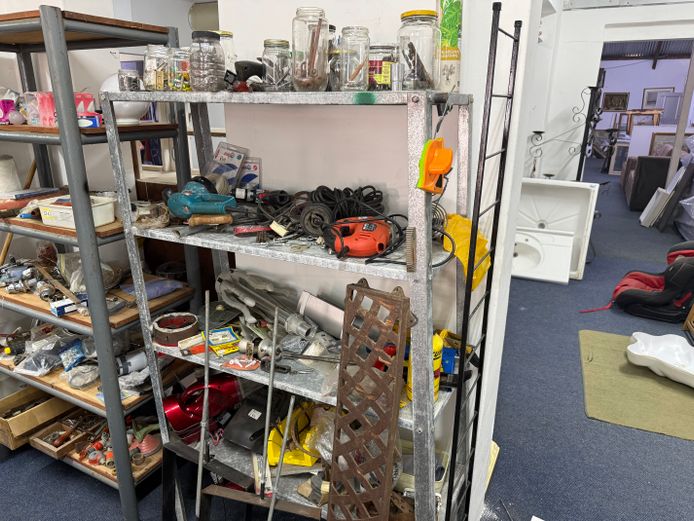 Metal Shelf with all contents included