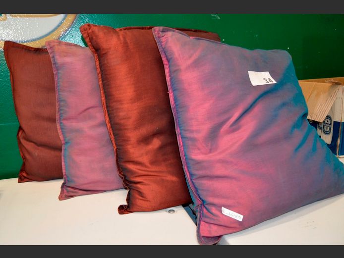 LOT: 2 PAIRS SCATTER CUSHIONS, 45cm x 45cm