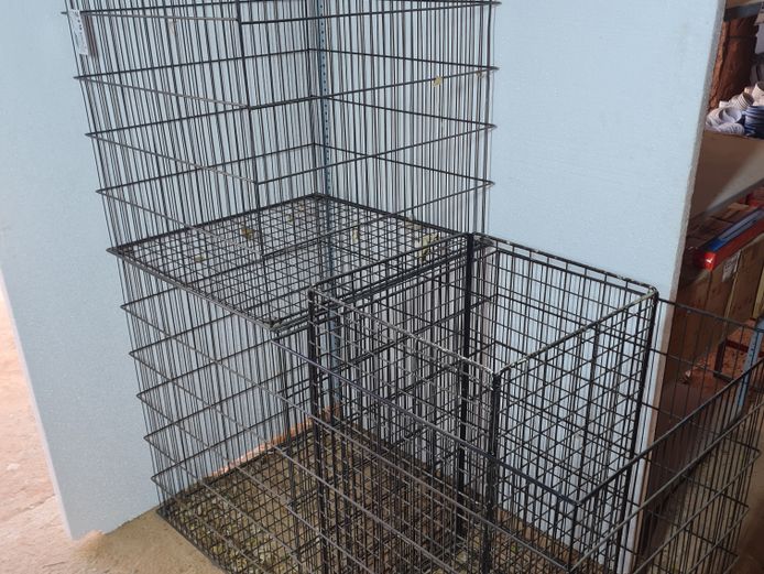 4 X STEEL MESH CRATES
