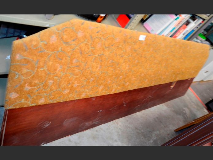 MAHOGANY & UPHOLSTERED KING SIZE HEADBOARD