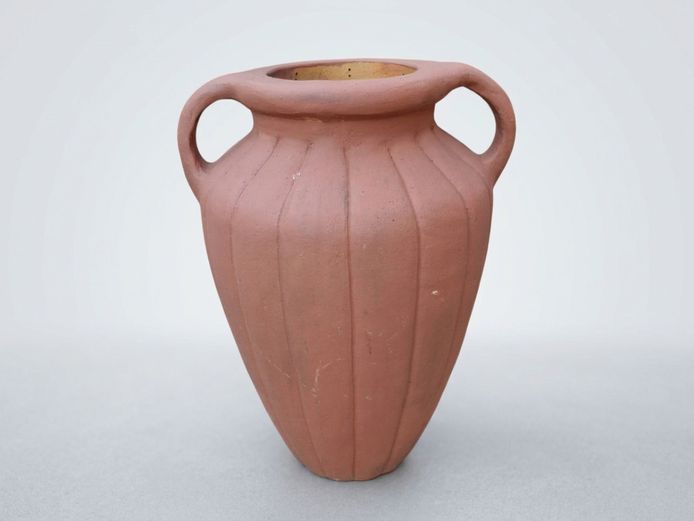 Classical-Style Fluted Terracotta Outdoor Planter