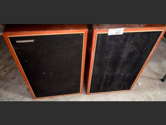 PAIR VINTAGE BLAUPUNKT SPEAKERS, 36 x 23 x 59cm [Untested]
