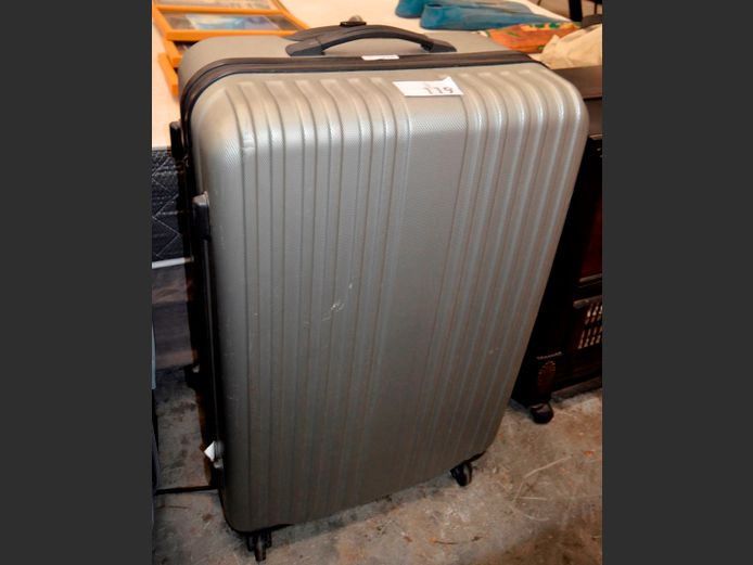 GREY HARD SHELL SUITCASE