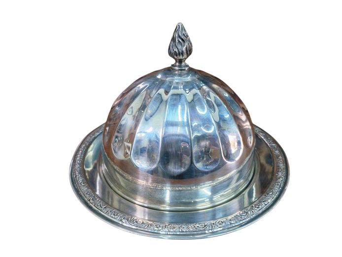 Vintage Silver-Plated Dome Shaped Butter Dish