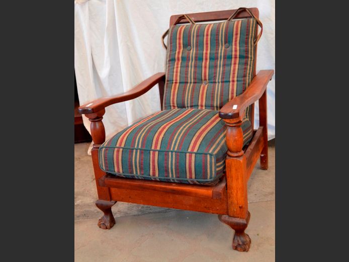 STINKWOOD BALL & CLAW ARMCHAIR WITH CUSHIONS