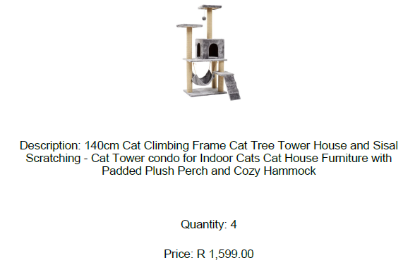 SILVER PALLET OF STOCK (NOT TESTED) TOTAL RETAIL VALUE: R 25,435.00