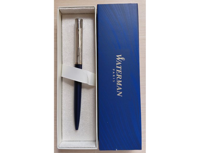 WATERMAN ALLURE BLUE LAQUER FINISH DELUXE BALLPOINT PEN