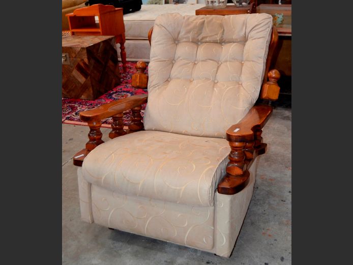 UPHOLSTERED ROCKING & RECLINING ARMCHAIR