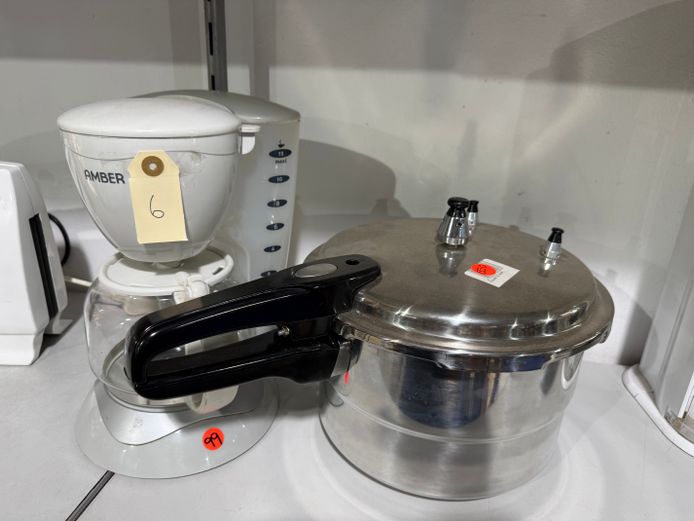 Pressure Cooker + Percolated Coffee Maker 