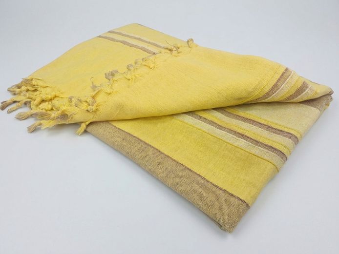 Contemporary Woven Cotton Throw "Turkish Pestemal Style" (240x200cm)