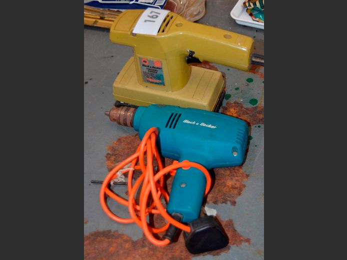 BLACK & DECKER: DRILL [Switches on, untested further] & SANDER [Faulty]