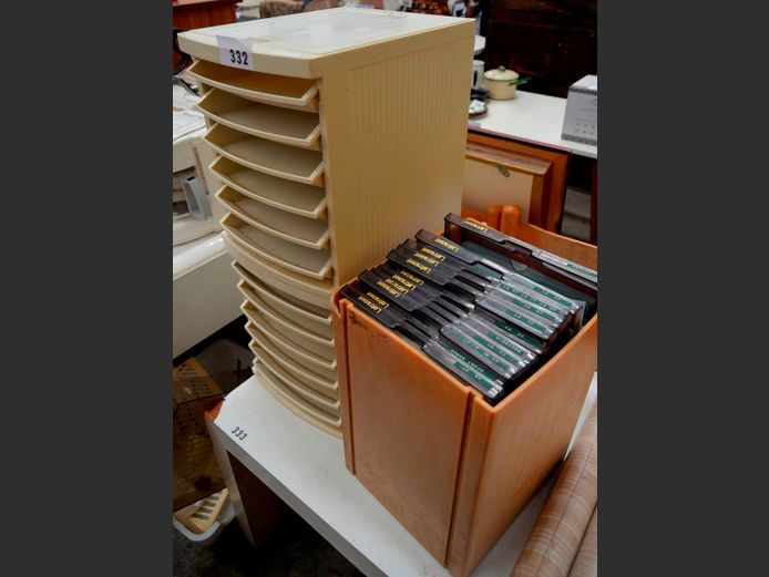 LOT: 2 x PLASTIC DESKTOP FILERS, etc, 40 x 30 x 36cm