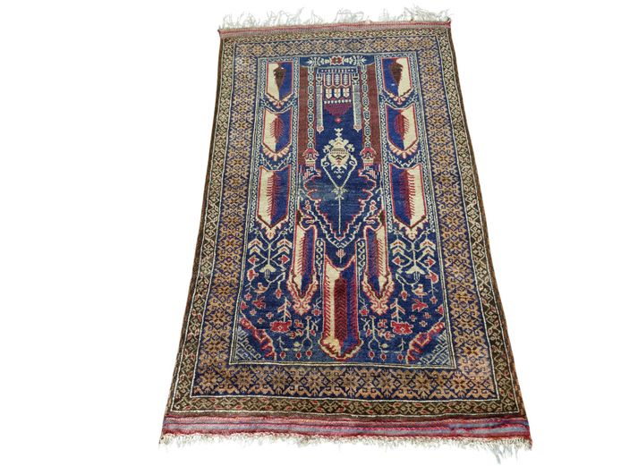 Hand-Knotted Vintage Balouch Tribal Rug